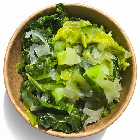 Braised Cabbage & Leeks Pot with Rosemary and Extra Virgin Olive Oil