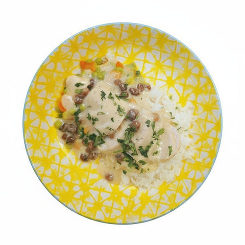 Polish Inspired 'Chicken' in Creamy Lemon Sauce (v)